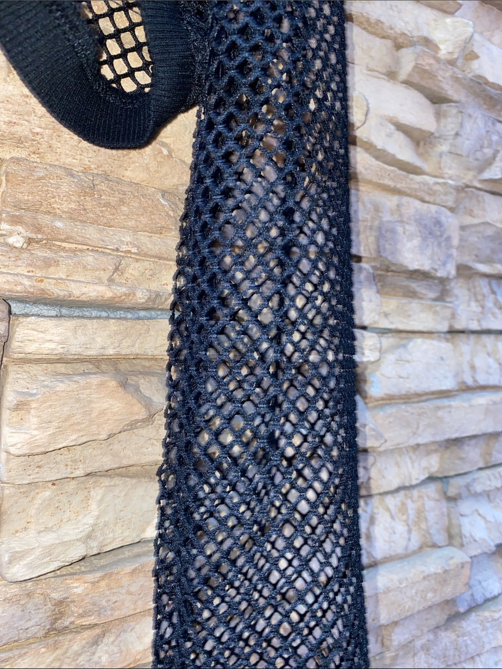 Dazy Black Fishnet Mesh Cutout Long Sleeve Crop Top Medium - Picture 6 of 8